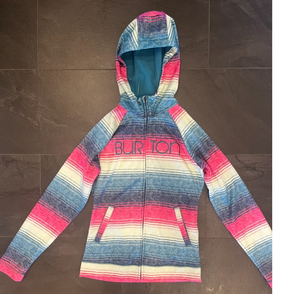 Burton Woman’s Striped Ski Jacket - Pink, Blue, White